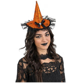 Carnival Toys - Orange Satin Cap With Bow And Lace For Dress Up Fun - Pretend Professions And Role Playing