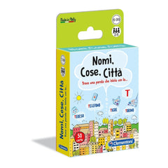 Clementoni - Nomi Cose Città Card Games - Italain Edition