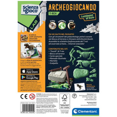 Clementoni Scienza E Gioco Lab - Archeogiocando - Tirannosaurus Rex Glow In The Dark Speelsets