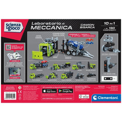 Clementoni - STEM-10-in-1-Mechanics-Truck-Construction-Set-Toys