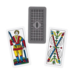 Dal Negro Bresciane Pro Cards N.89 in a red case featuring a black and white checkered pattern with colorful illustrated card