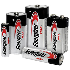 Energizer Max LR14 C batteries with red and black casing, displaying 2000 mAh, on a white background.