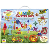 Folia Jumbo Bastelbox Paper Craft Case features colorful illustrations of animals, vehicles, and objects on matte cardboard p