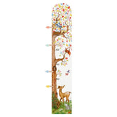 GOKI measuring stick features a colorful tree, deer, and numbers on a matte white background, ideal for baby and toddler furn