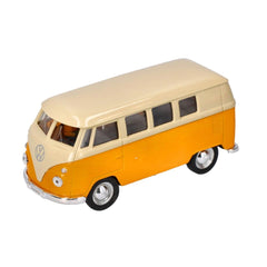 Gollness die-cast Volkswagen Classic 1962 model in smooth yellow with tinted windows and detailed front components.