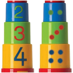 Gowi - Number Pyramid 10-Piece Box - Sorting & Stacking Toys