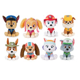 GUND PAW Patrol plush assortment features a colorful collection of soft stuffed animals arranged in a neat grid.