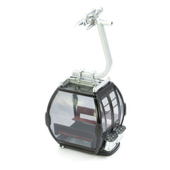 Jagerndorfer Gondel Omega IV 8 Black 1:32 model features a single seat with armrests and a transparent plastic enclosure.