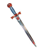 Amber Dragon Sword featuring a red tip, blue middle section, and silver blade, designed for pretend professions and role play
