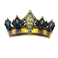 King Crown from Liontouch's Triple Lion Line, featuring yellow and gold design with blue spikes, ideal for pretend play.
