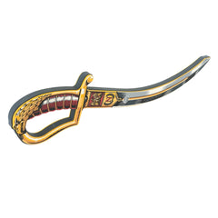 Liontouch Napoléon Sabre in red features a detailed handle, blade, hilt, guard, pommel, and crossguard for role playing.