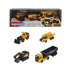 Majorette - Volvo Constructie 4 Stuks Set - Speelvoertuigen