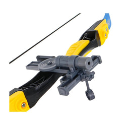 Mandelli Junior Bow Set features a black body, yellow handle, and silver screw, designed for sports play and outdoor fun.