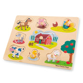 New Classic Toys - Steckpuzzle - 8 Teile - Bauernhof - Spielzeug für Babys