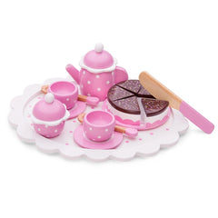 Neue klassische Spielzeuge - Teeservice mit Schnittkuchen - Rosa - Rollenspiele und Berufe zum Nachspielen