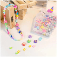 Beads ABC Unicorn Pocket Box Set features a wooden box containing various plastic beads for crafting jewelry and accessories.
