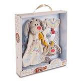 NICI - Comforter e Sonaglio Guardian Bunny - Giocattoli per Attività per Bambini