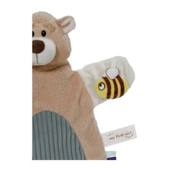 NICI - Mijn Eerste 2-in-1 Beer Handpop Knuffeldeken - Baby Activiteit Speelgoed
