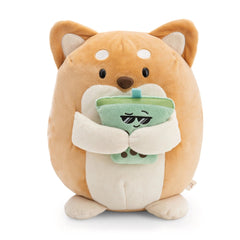 NICI - Mymochi-Soft-Toy-Dog-Hiro-With-Bubble-Tea-27-Cm-Stuffed-Animals