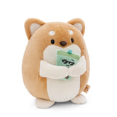 NICI - Mymochi-Soft-Toy-Dog-Hiro-With-Bubble-Tea-27-Cm-Stuffed-Animals