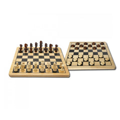 Noris - Deluxe Wooden - Chess & Checkers - Board Games - International Edition - Board Games