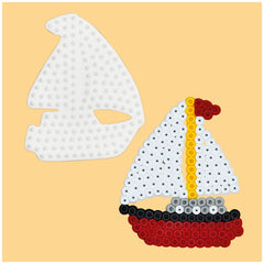 Pat Hama 4000 Beads and Pegboards in a green tub with various colorful beads for arts and crafts activities.