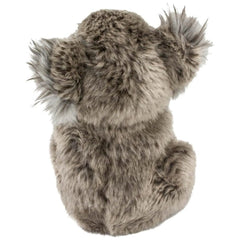 Rappa plush bear koala, 15 cm, eco-friendly with soft gray fur, centered against an unclear background.