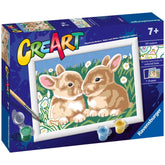 Ravensburger - Creart Fluffy Bunnies - Painting By Numbers - Arts & Crafts