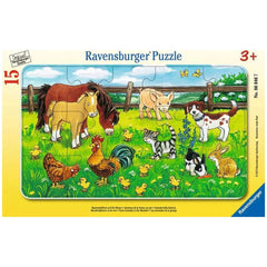 Ravensburger - Farm Animals On The Meadow - 15 Pieces - Puzzles