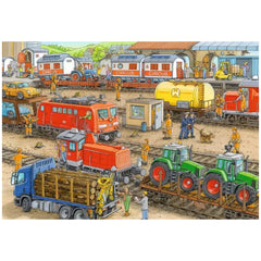 Ravensburger - Hustle And Bustle At The Train Station - 2x24 Pieces - Puzzles