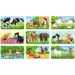Ravensburger - Mes Premiers Puzzles - Familles Animales à la Ferme - 2X9 Pièces - Puzzles