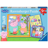 Ravensburger - Peppa Pig - Peppas Familie und Freunde - 3x49 Teile - Puzzles