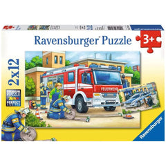 Ravensburger - Police et Brigade de Pompiers - 2x12 Pièces - Puzzles