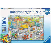 Ravensburger - Fahrzeuge in der Stadt - 100 Teile - Puzzles