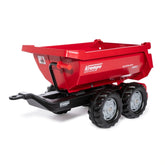 Rollyhalfpipe Krampe trailer in red with black wheels, handle, frame, and visible text "KRAMPER" and "HALFPPE PRO".