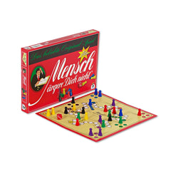 Schmidt Games family board game features colorful pieces on a red central board, showcasing strategy and logic gameplay.