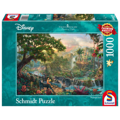 Schmidt Spiele Disney Jungle Book jigsaw puzzle box featuring a vibrant jungle scene with animals and tropical plants.