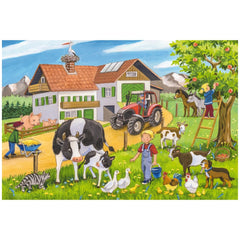 SCHMIDT SPIELE - Auf dem Bauernhof 3x24 Teile Kinderpuzzles - Puzzles