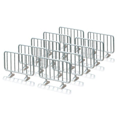 Siku toy playset features a row of shiny metal barriers with a vertical bar design against a light background.