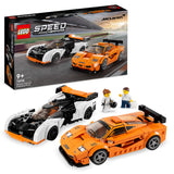 LEGO 76918 Speed Champions McLaren Solus GT & McLaren F1 LM, 2 Iconic Race Car Toys, Hypercar Model Building Kit, Collectible 2023 Set