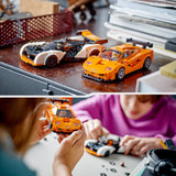 LEGO 76918 Speed Champions McLaren Solus GT & McLaren F1 LM, 2 Iconic Race Car Toys, Hypercar Model Building Kit, Collectible 2023 Set