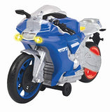 SIMBA - Dickie toys 203764015 yamaha r1-wheelie raiders motorised toy motorcycle forward & wheelie function motorcross look light & sound includes batteries 26 cm blue