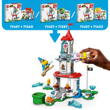 LEGO 71407 Super Mario Cat Peach Suit and Frozen Tower Expansion Set, Buildable Game with Castle Toy and Costume, plus Kamek & Toad Figures