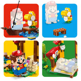 LEGO 71422 Super Mario Picnic at Mario's House Expansion Set, Buildable Toy with Yellow Yoshi Figure, Gift Idea for Kids, Boys, Girls Aged 6 Plus, Combine with Starter Course