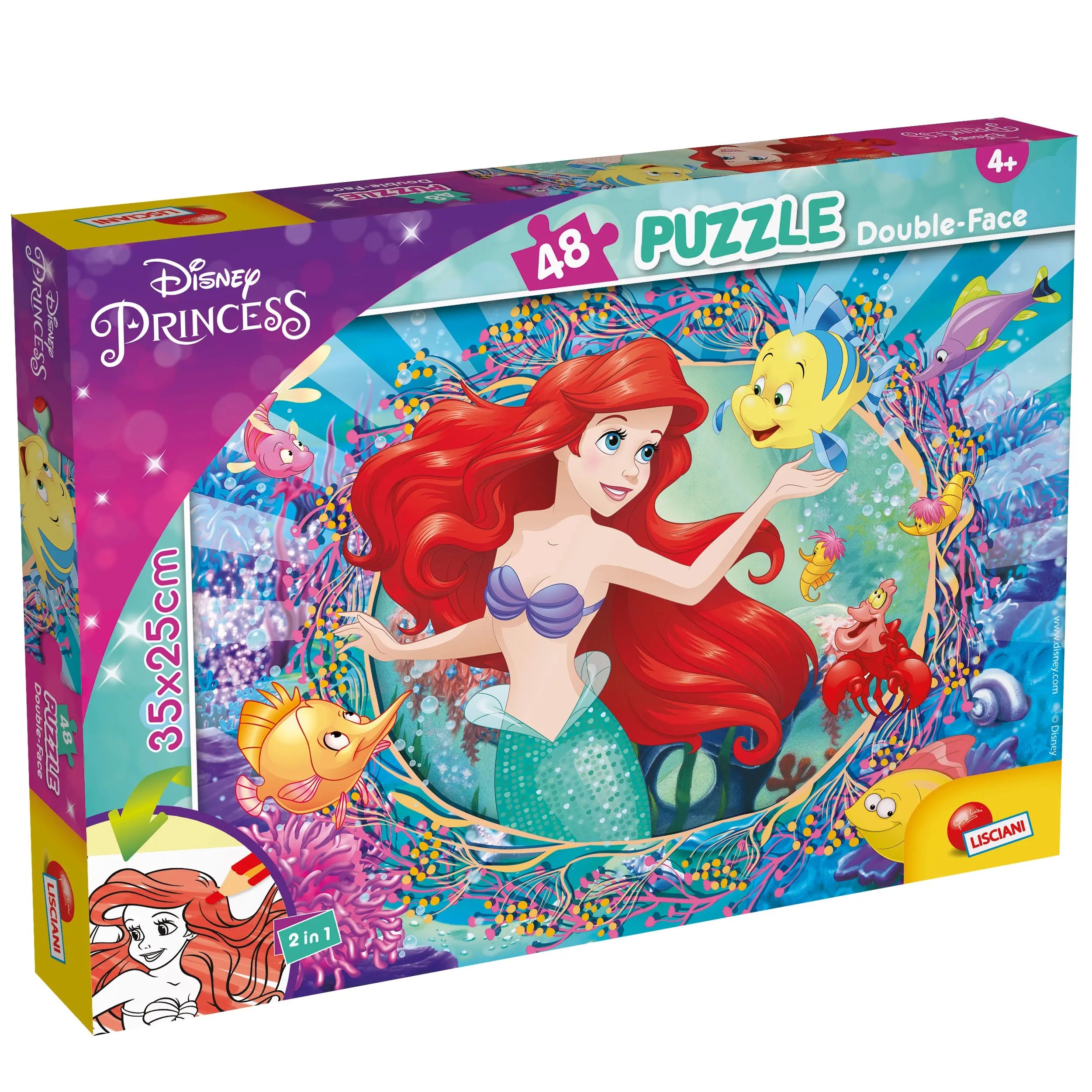 Lisciani - Disney Puzzle Df M-Plus 48 Ariel LSC99511 - International