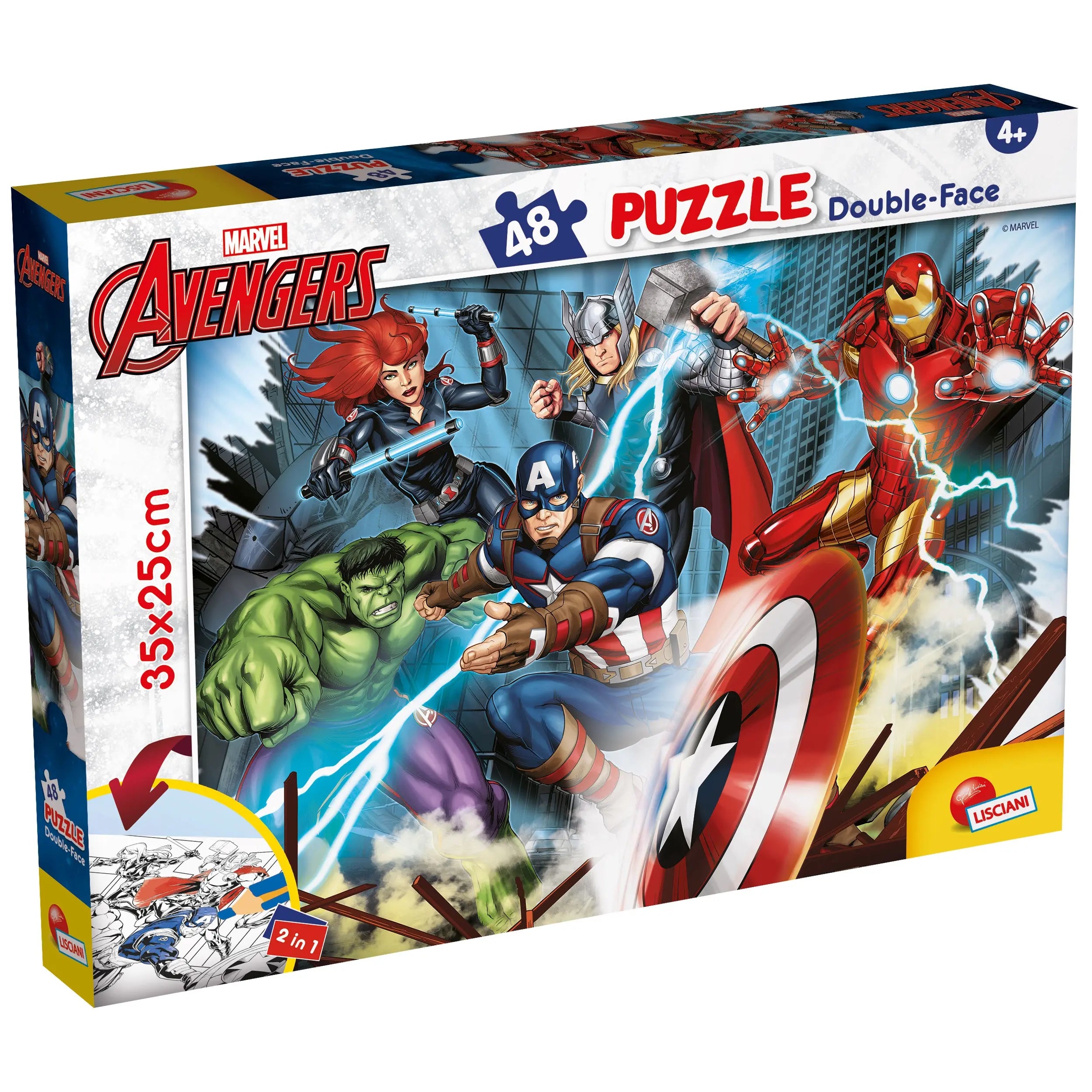 Lisciani - Marvel Puzzle Df M-Plus 48 Avengers LSC99641 - International