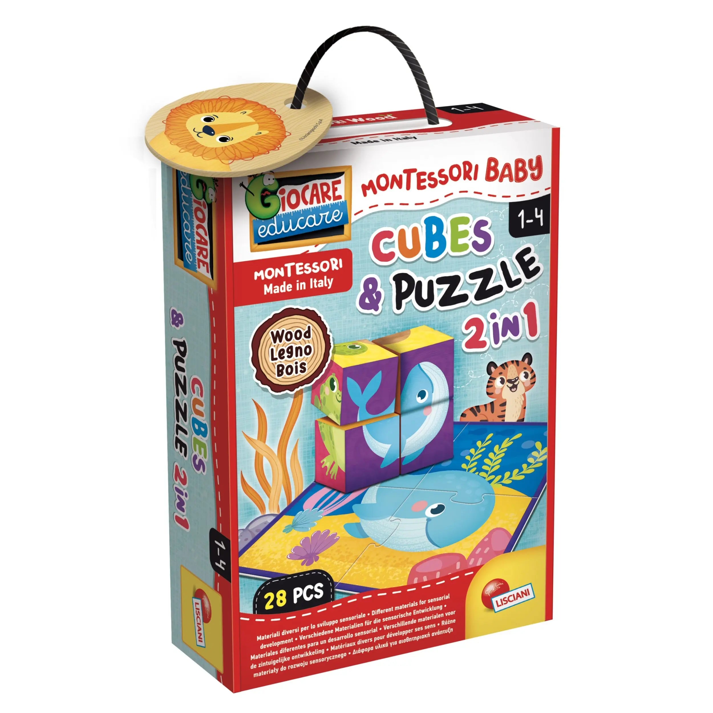 Lisciani - Montessori Baby Cubes and Puzzle LSC98347 - International