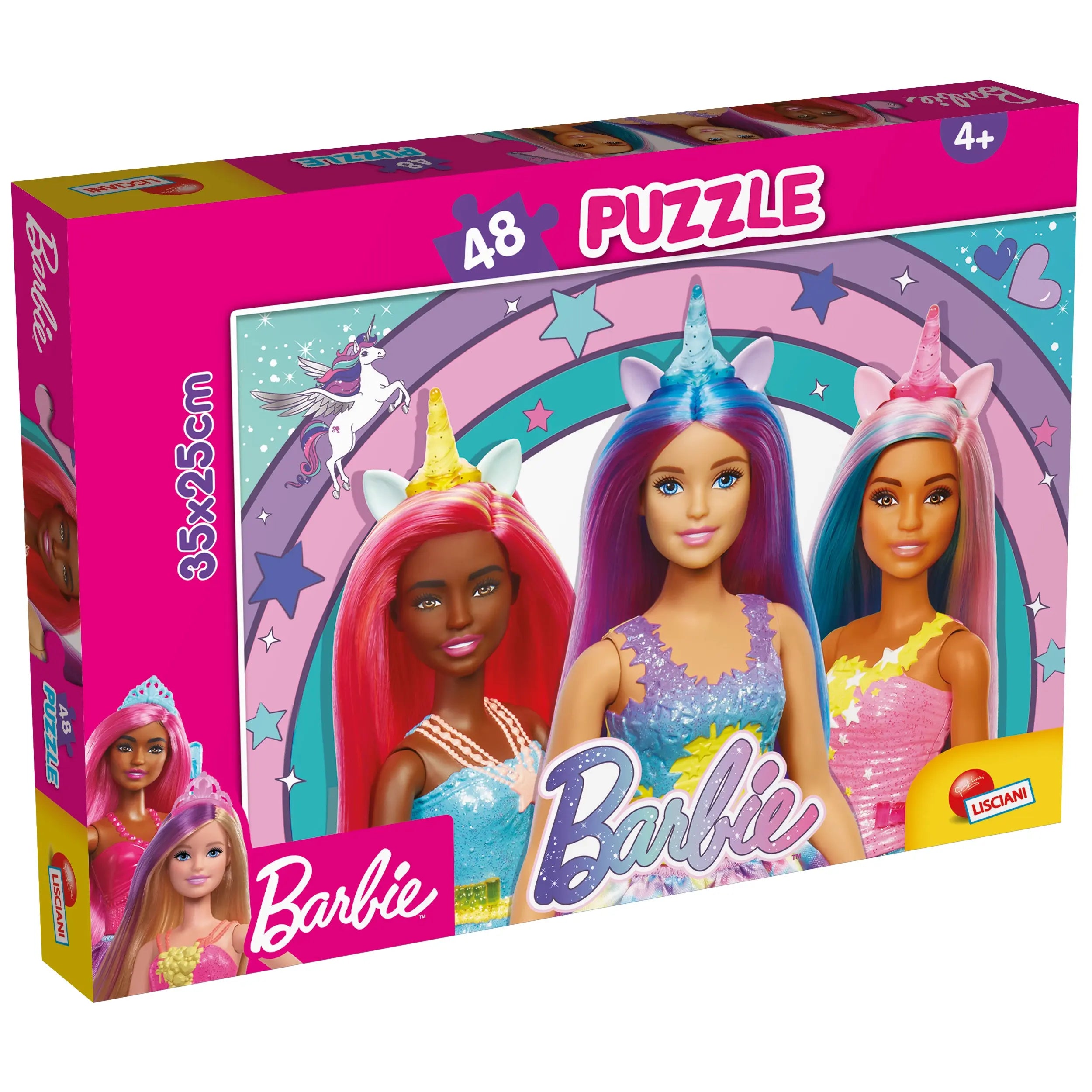 Lisciani - Barbie Puzzle M-Plus 48 - Magic Unicorn LSC99436 - International