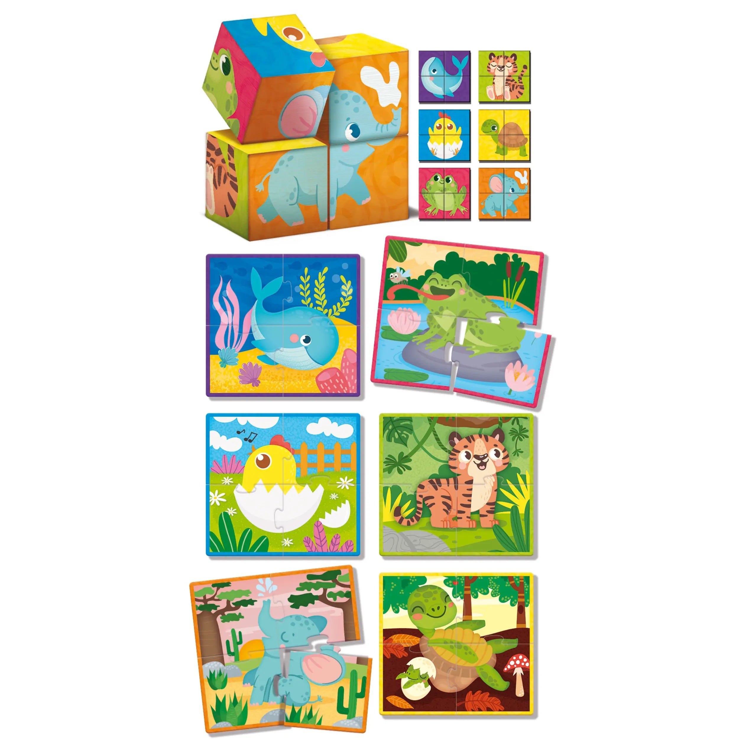 Lisciani - Montessori Baby Cubes and Puzzle LSC98347 - International