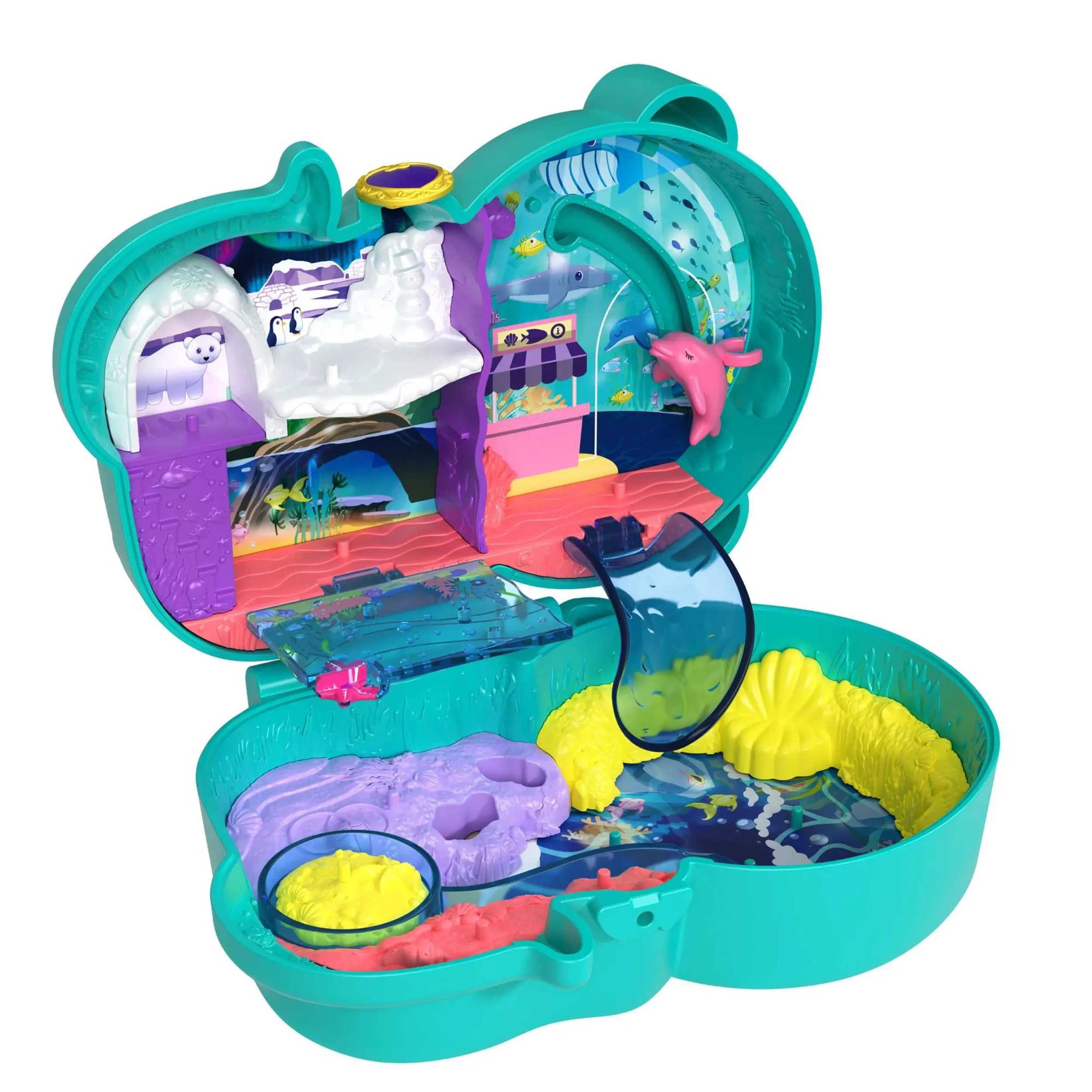 Mattel - Polly Pocket Otter Aquarium Playset Compact HCG16
